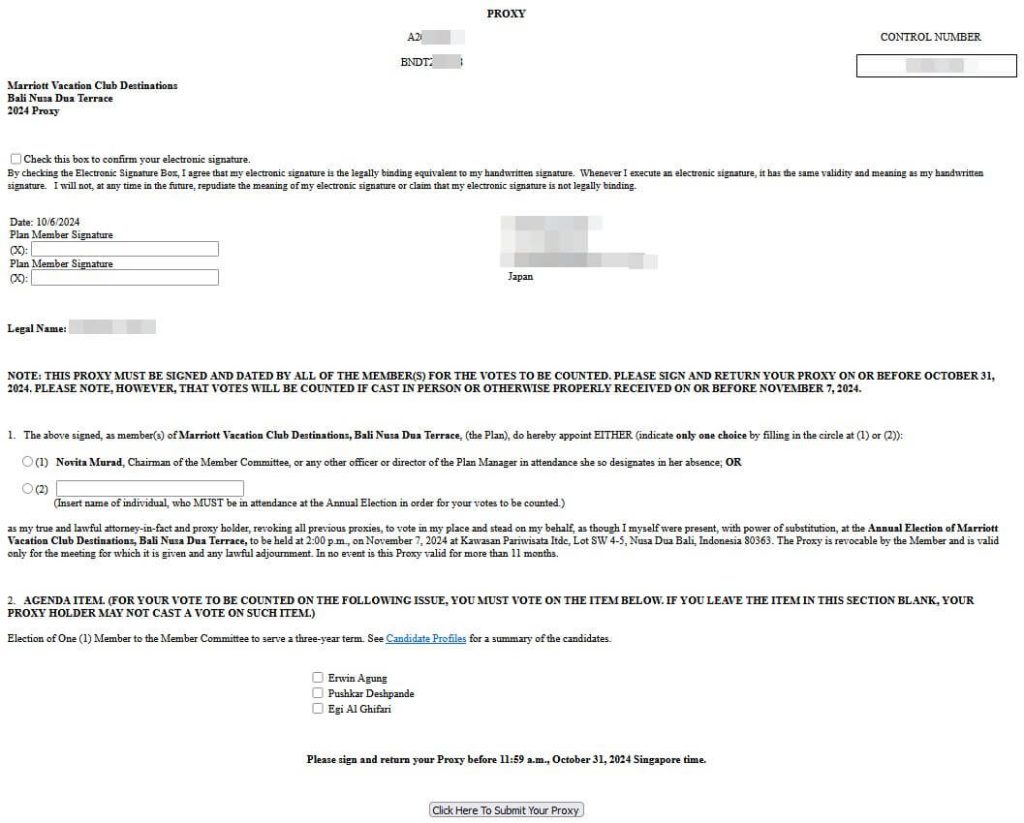 MVCで選挙に投票
