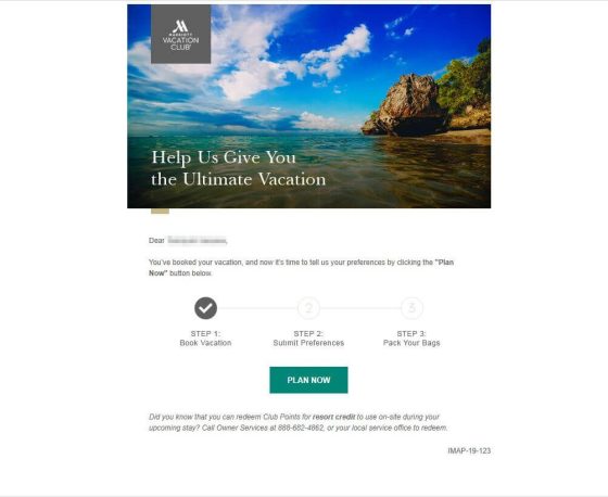 バリヌサドゥアガーデンズからのメール