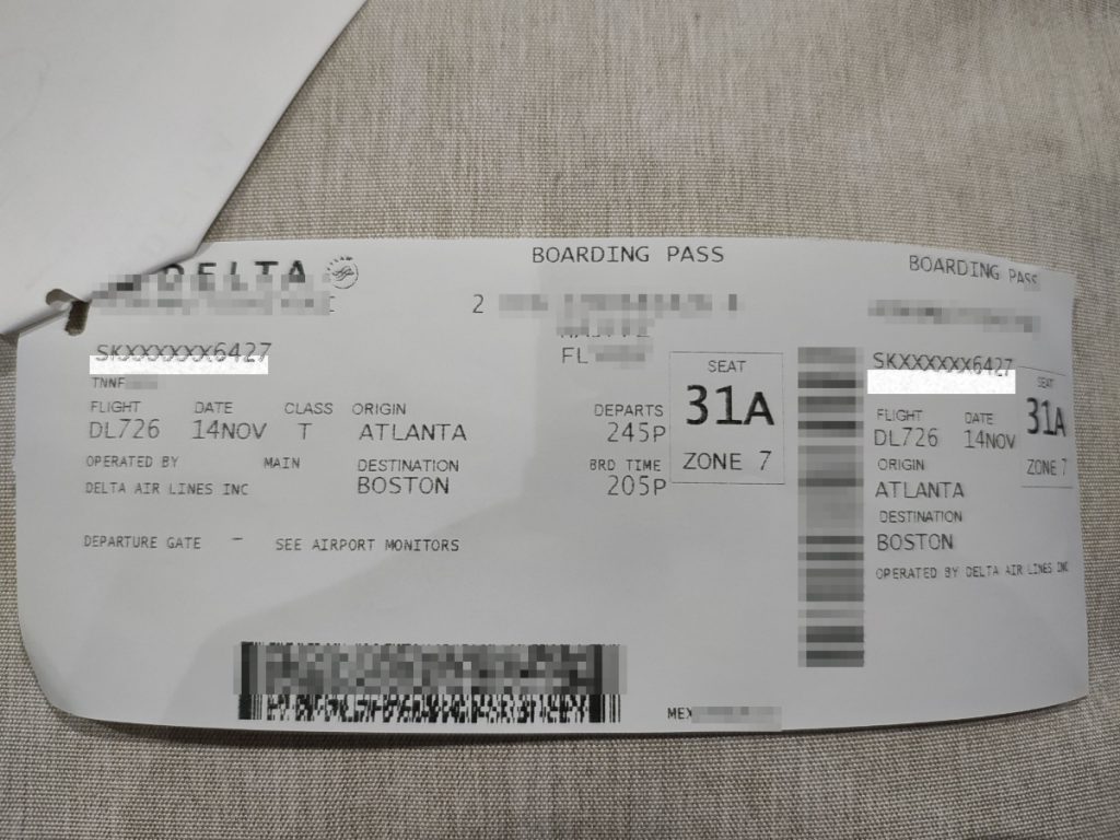 ユーロボーナスミリオネアへの旅_MEX-ATL-BOS-LHR